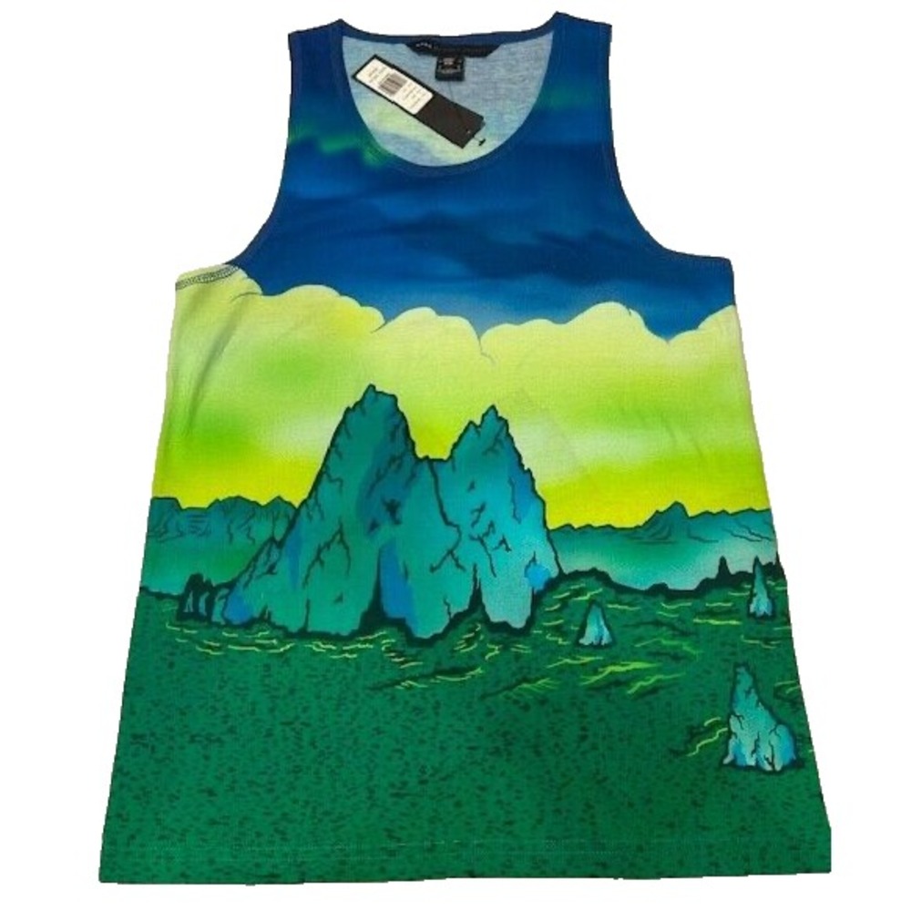 Marc by Marc Jacobs Graphic Watercolor Tank Top Blue/Green NWT-Size XXS MSRP $98